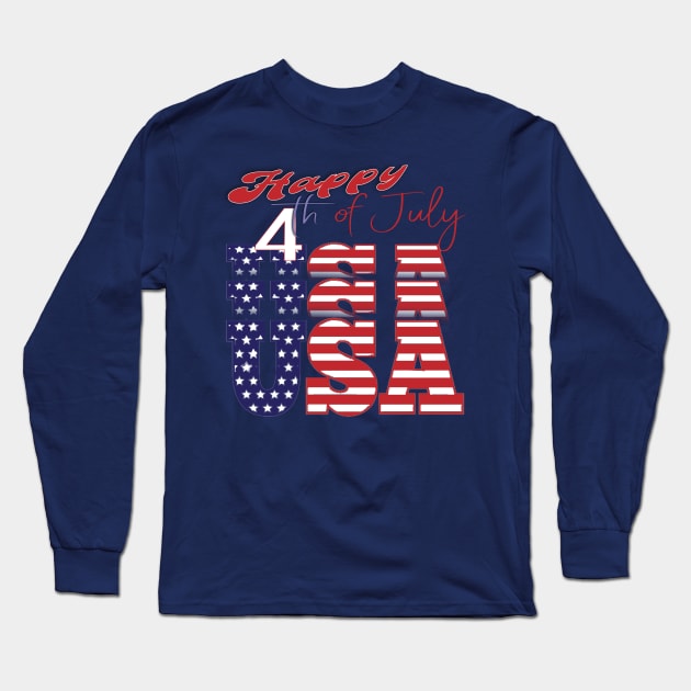 July 4th Long Sleeve T-Shirt by TeeText